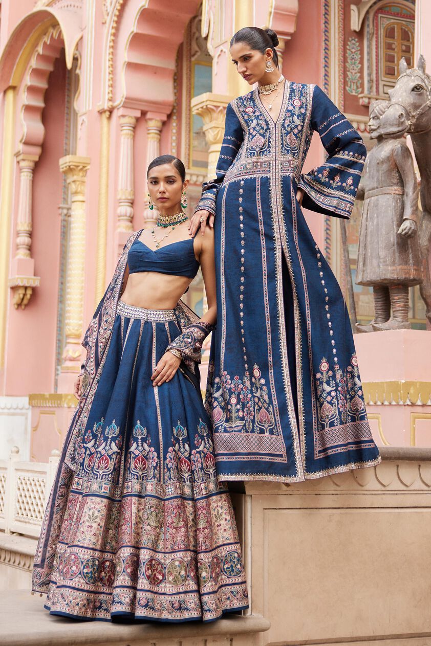 Azka Lehenga - Blue, Blue, image 6