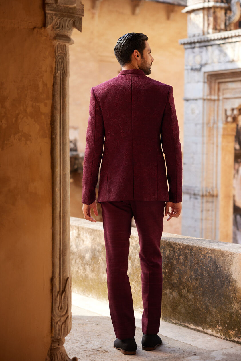 Plum Silk Trousers, Plum, image 2