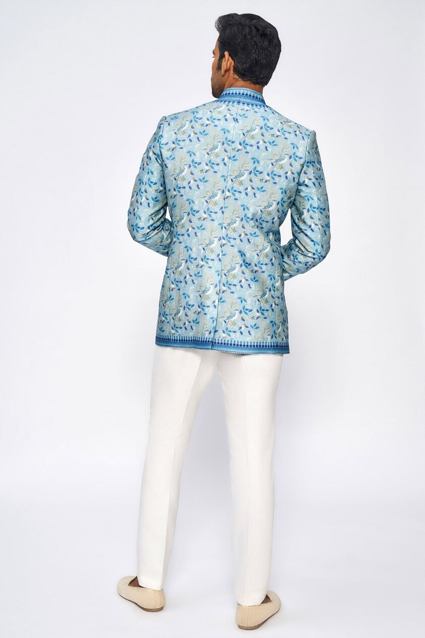 3 - Malaank Bandhgala - Powder Blue, image 3