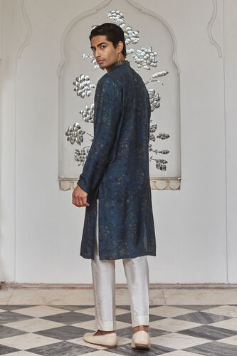 Almog Silk Kurta - Blue, Blue, image 2