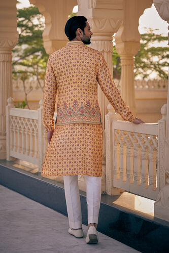 Ashmayu Nehru Jacket - Mustard, Mustard, image 2
