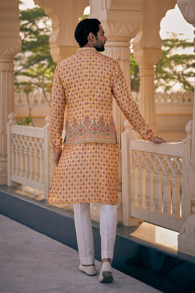 Ashmayu Nehru Jacket - Mustard