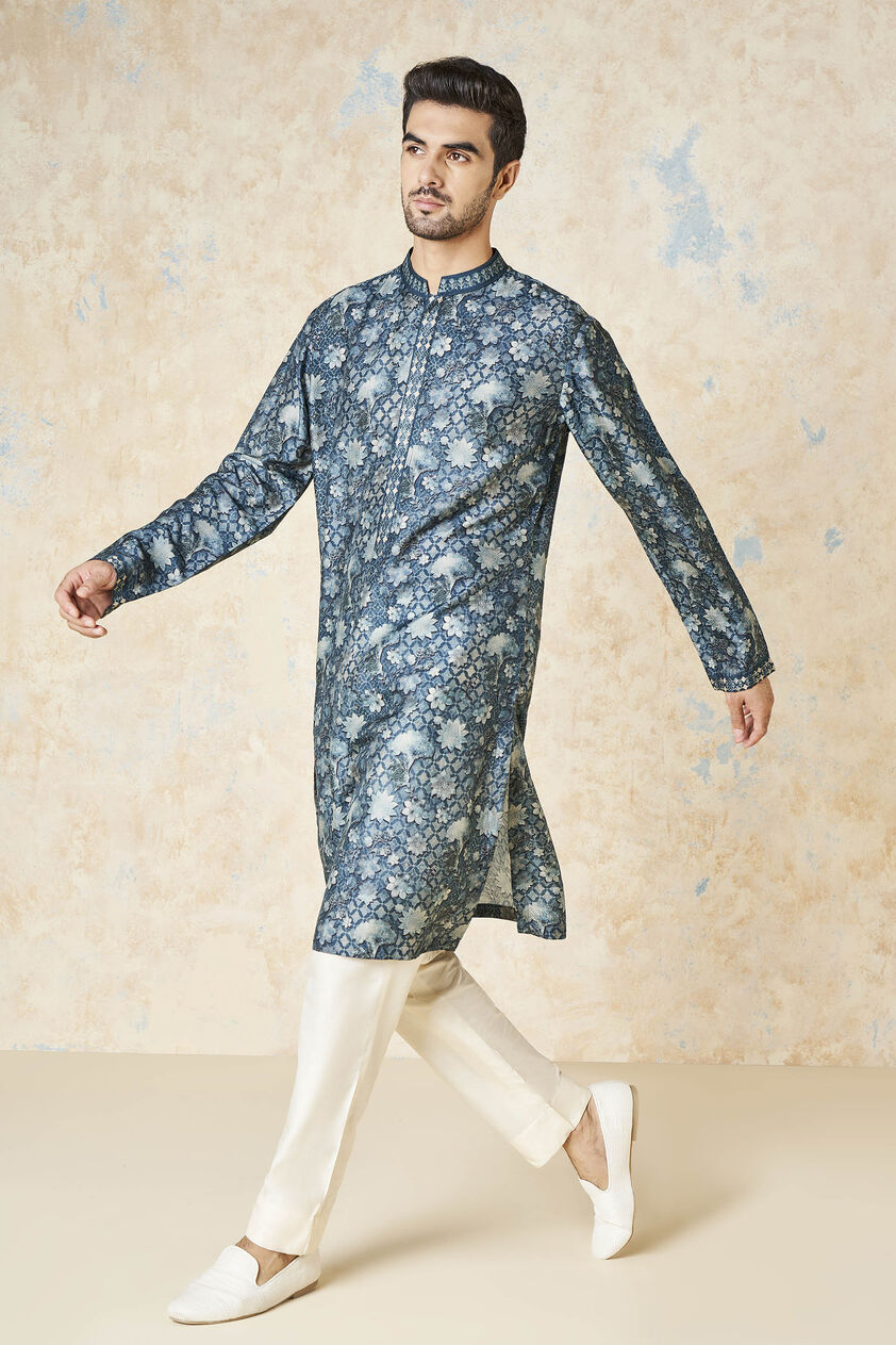 Bhramar Kurta - Blue, Blue, image 4