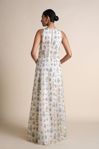 Sequoia Embroidered Silk Jacket Set - Ivory, Ivory, image 6
