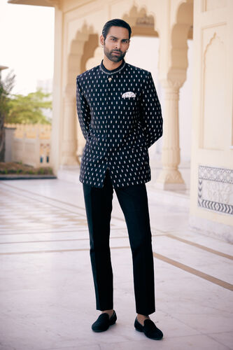 Ritam Silk Bandhagala - Black, Black, image 1