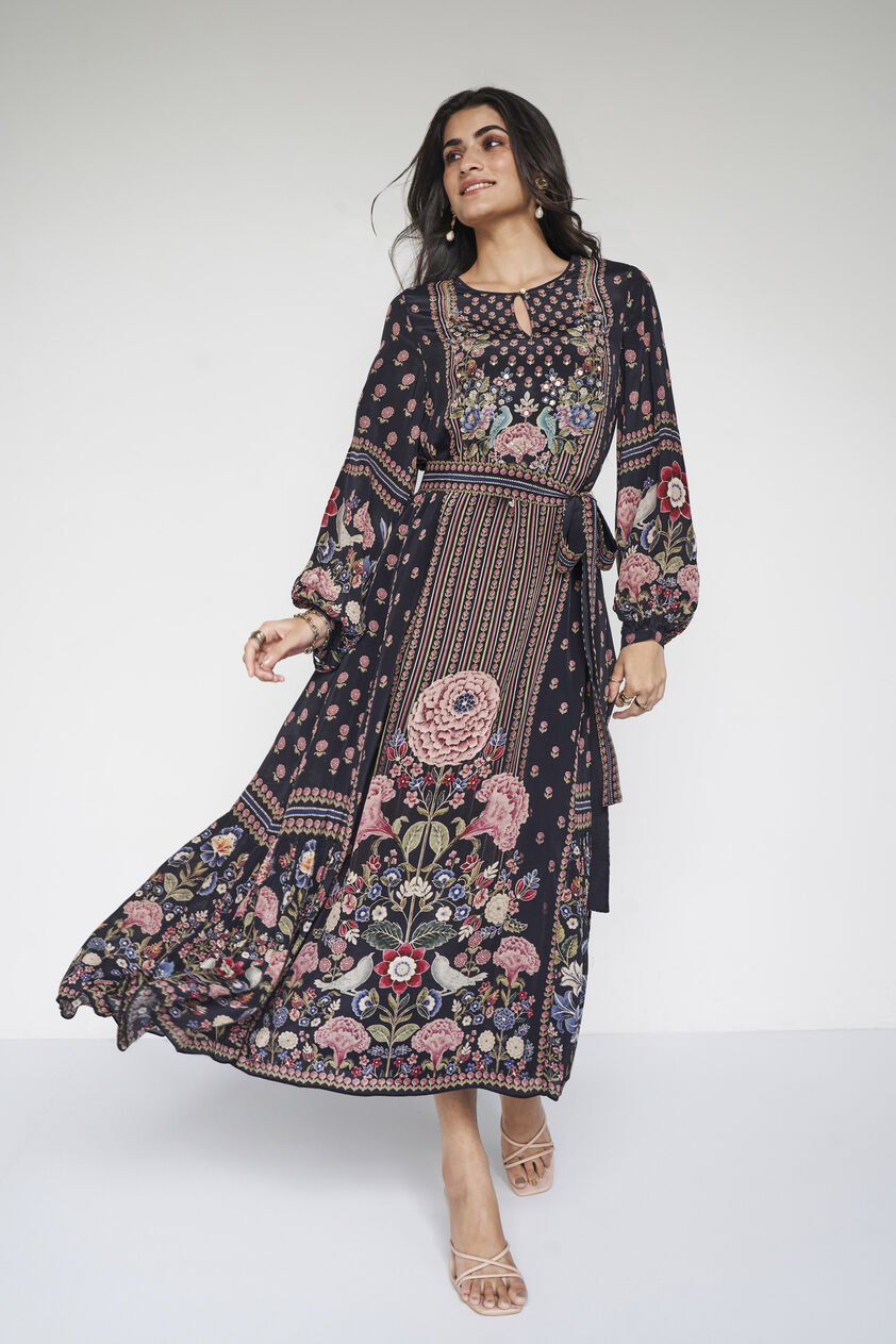 Isbah Embroidered Tunic - Black, Black, image 4