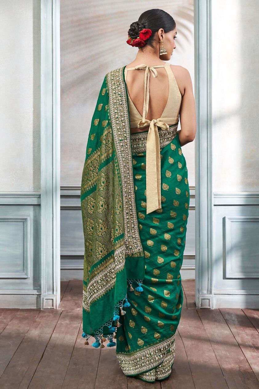 3 - Namasya Saree Set – Green, image 3