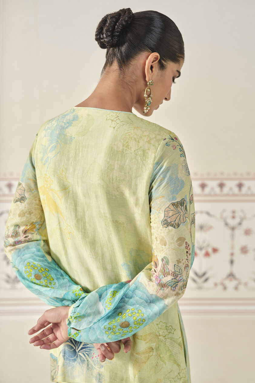 Emmylou Sequin Kaftan - Lime, Yellow, image 5