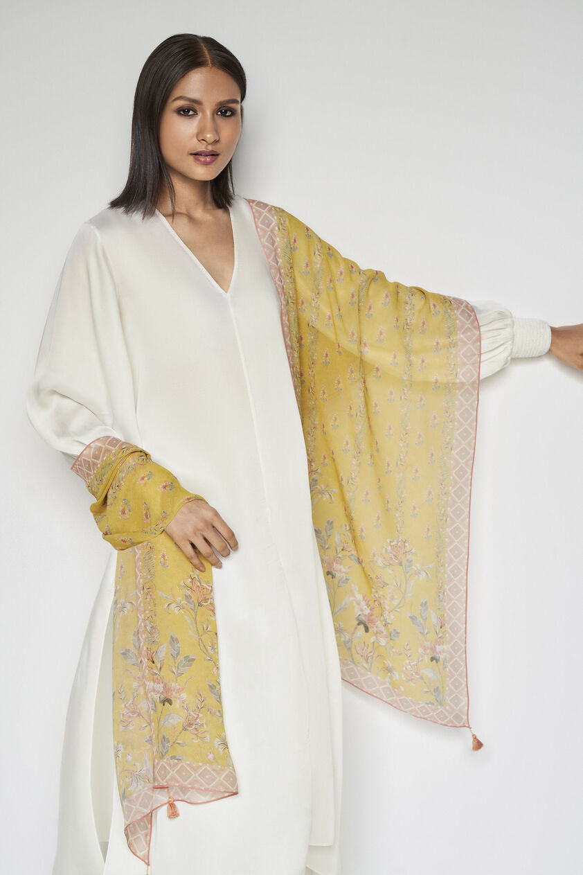 Mallory Dupatta - Yellow, Yellow, image 3