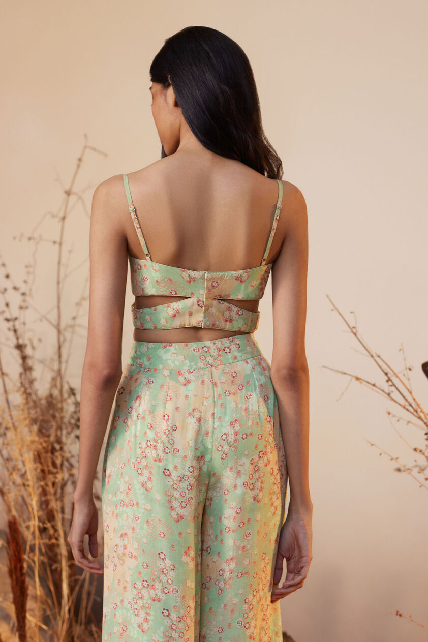 Cerise Crop Top Pant Set - Sage, Sage, image 6