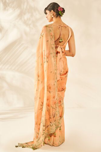 4 - Gamya Saree - Peach, image 4