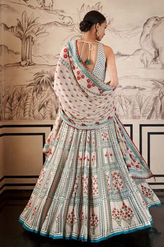 Dua Lehenga - Cream, Cream, image 7