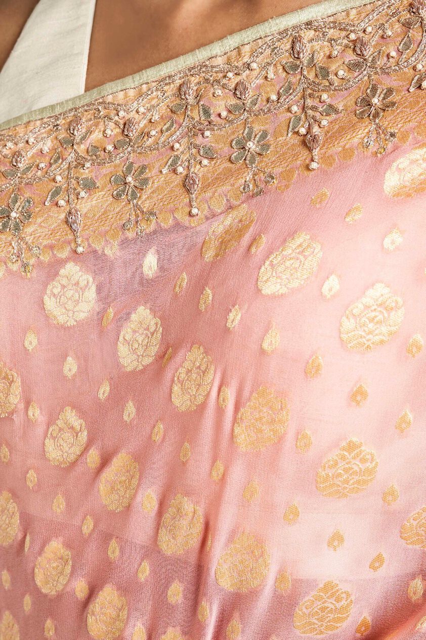 3 - Benaras Saree in Blush, image 3