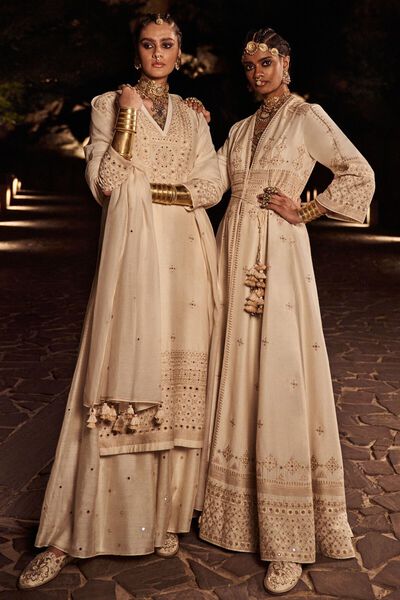 Nandika Jacket Set - Ivory