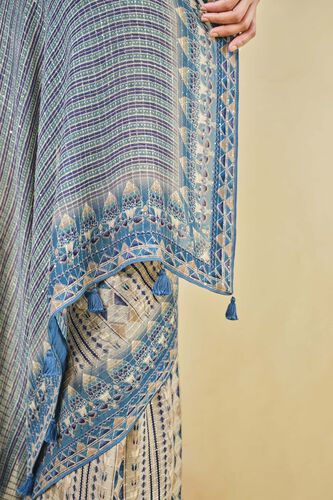 Masara Georgette Saree - Beige, Beige, image 6