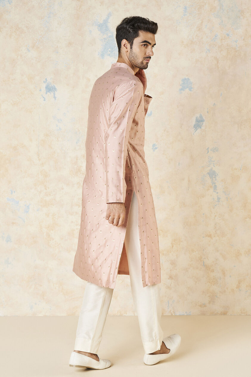Risay Silk Kurta - Pink, Pink, image 2