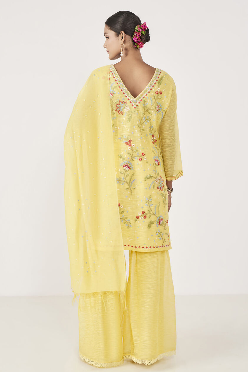 Nirup Gharara Set- Yellow, Yellow, image 3