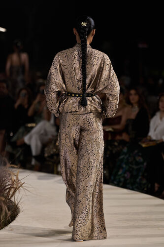 Divolka Handwoven Benarasi Silk Jacket Set - Gold, Gold, image 2