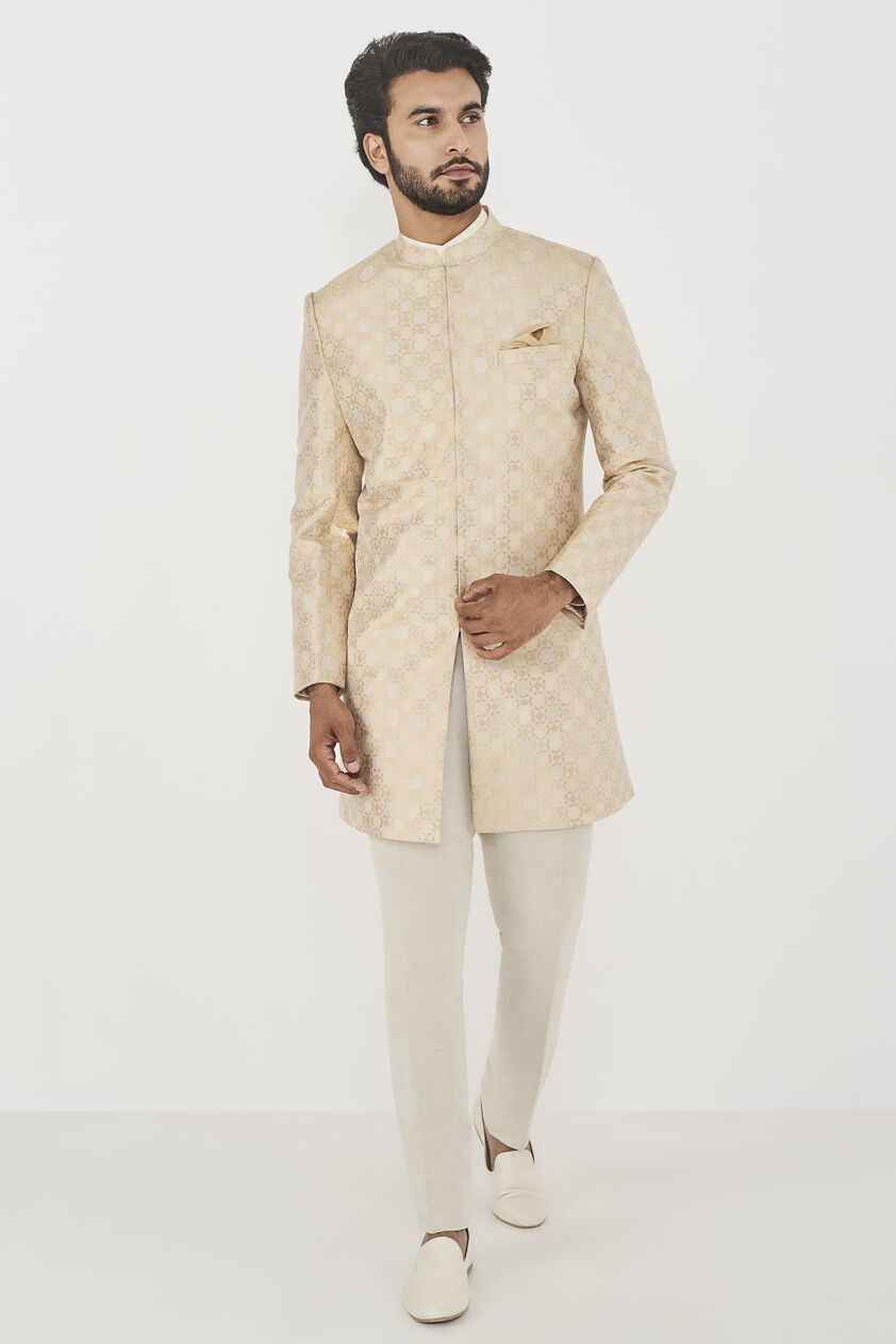 Agharr Sherwani - Gold, , image 1