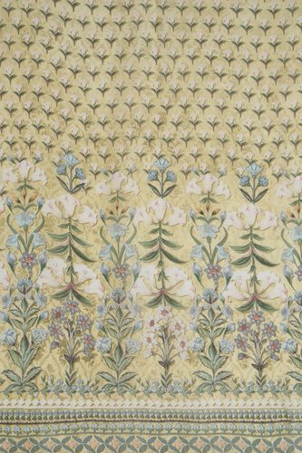 Azhaki Printed Stole - Yellow, Yellow, image 3