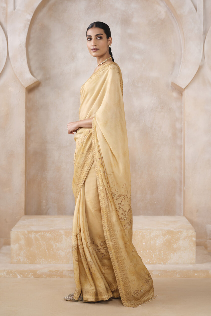 Elyse Saree - Yellow, Yellow, image 2