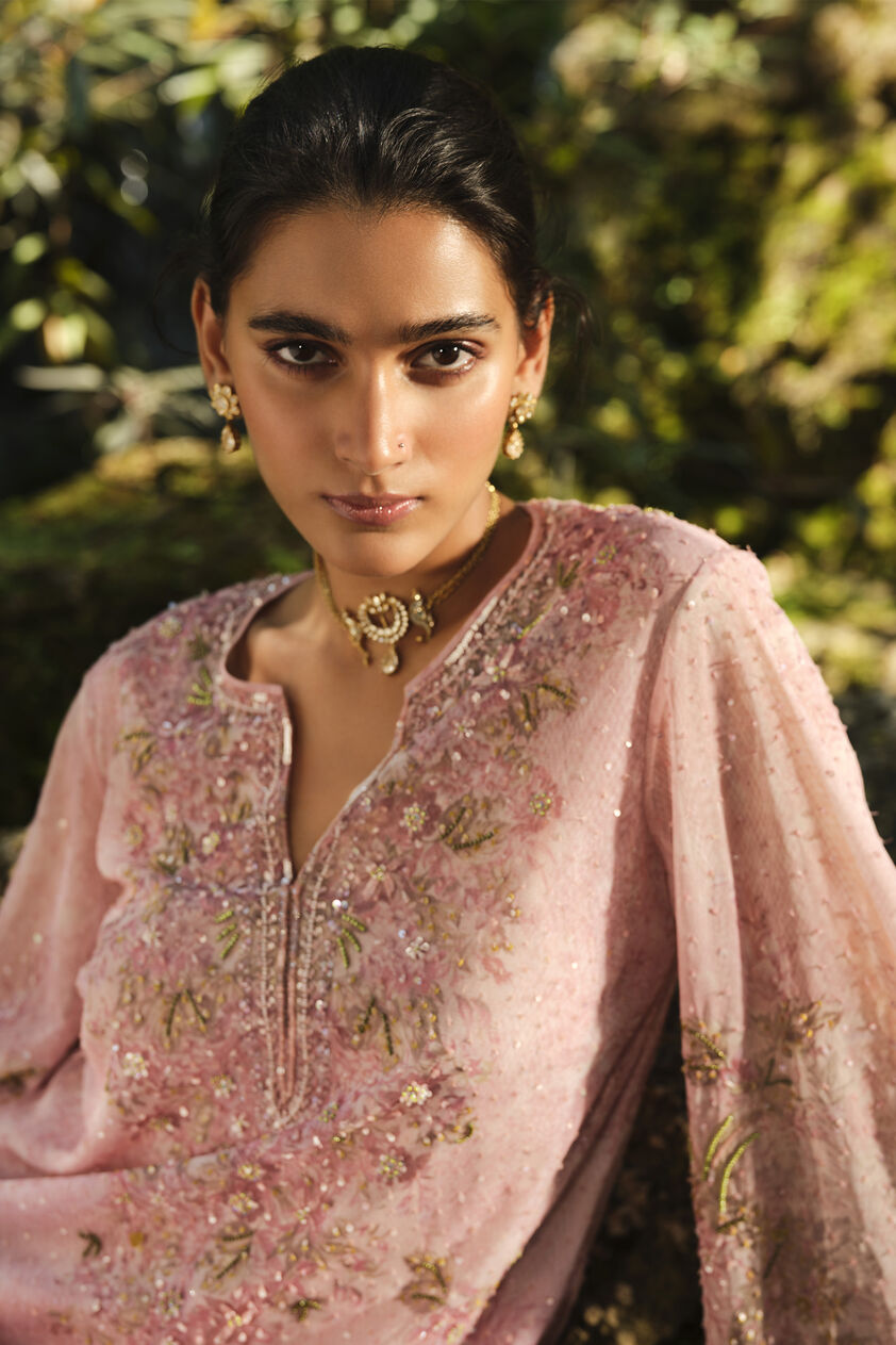 Silaam Printed Kaftan - Blush, Blush, image 4