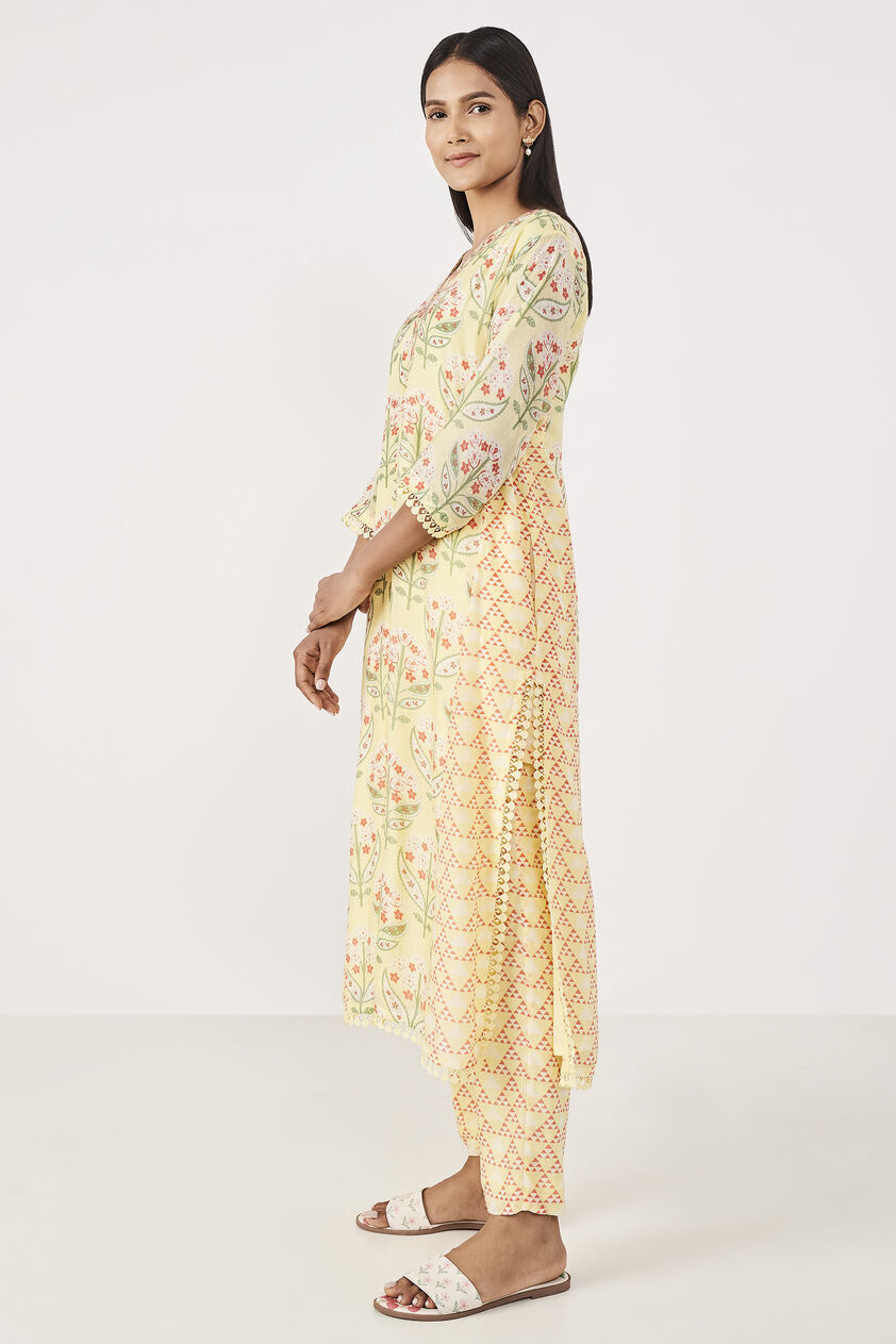 Alvia Kurta Set - Yellow, Yellow, image 2