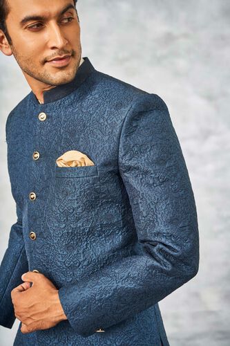 5 - Enayat Sherwani – Navy Blue, image 5