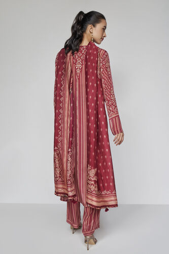 Savani Embroidered Suit Set - Wine, Wine, image 4
