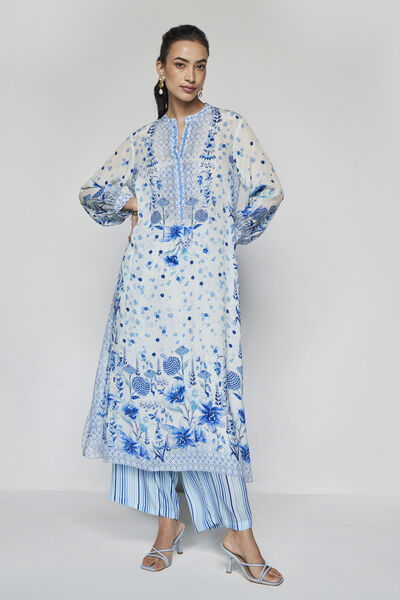 Mranal Kurta Set - White
