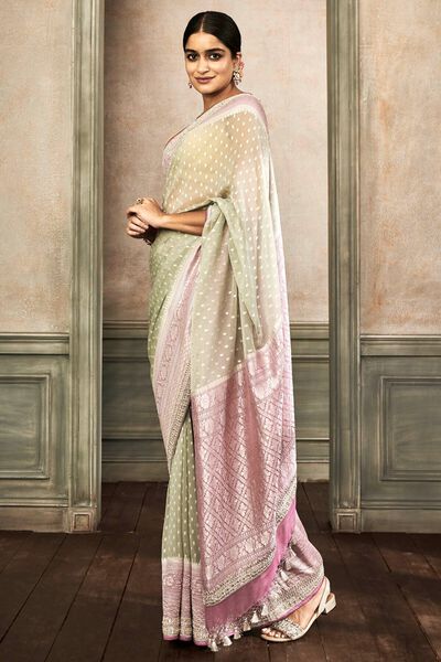 Aahi Saree Set -  Sage Green