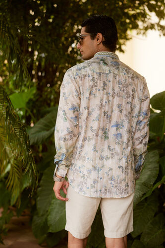 Arnesh Silk Shirt - Cream, Cream, image 2