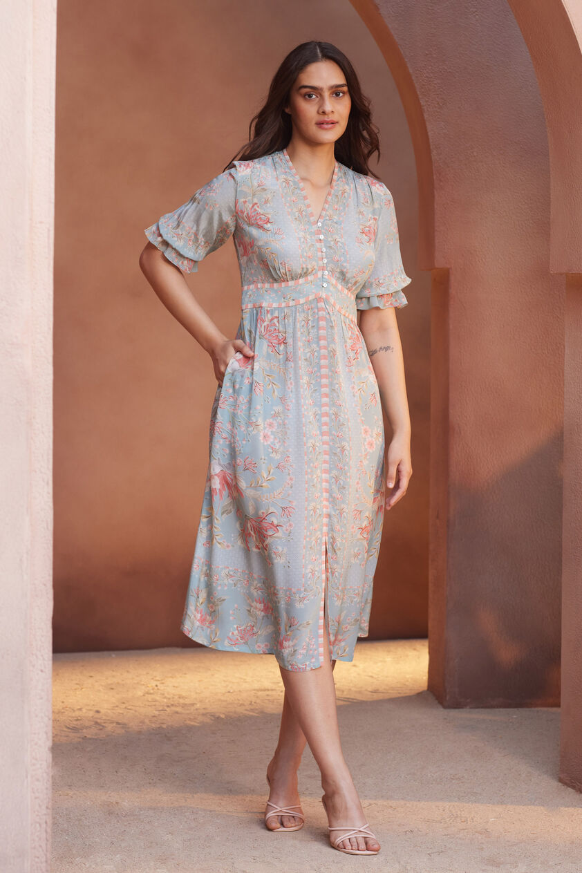 Alvaro Dress - Powder Blue, Powder Blue, image 1