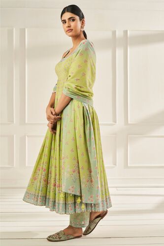 2 - Sravya Anarkali Set – Lime, image 2