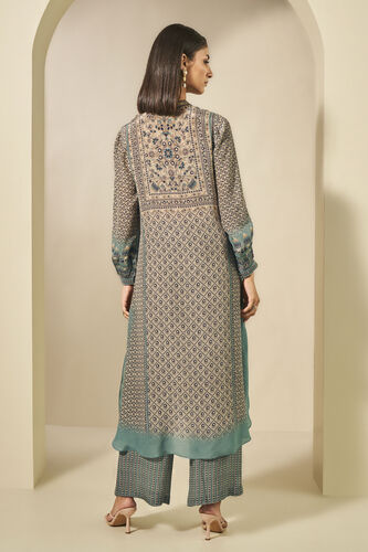 Kazuki Crepe Kurta Set - Beige, Beige, image 5