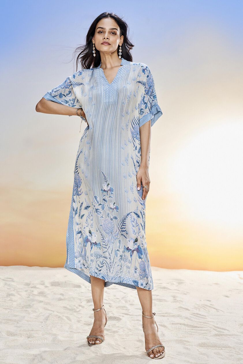 Neela Dress - Blue, Blue, image 3