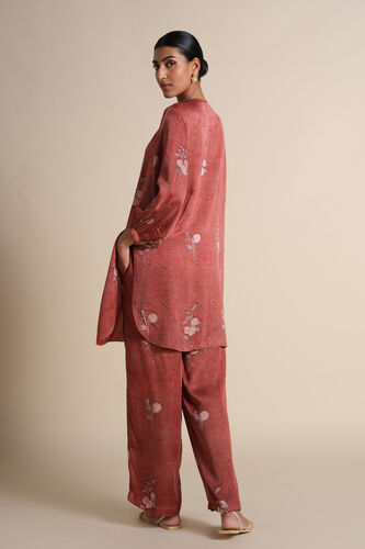 Akna Hand-block Printed Co-ord - Red, Red, image 3