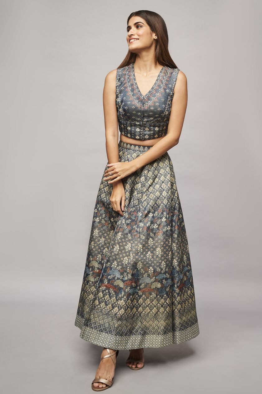 Amal Skirt Set - Grey, Grey, image 5