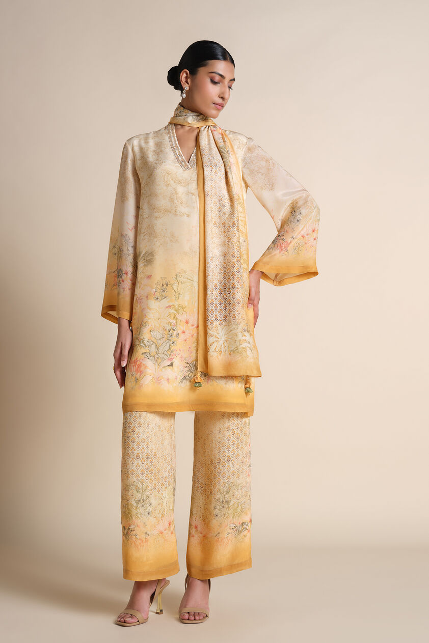 Calhoun Silk Scarf - Yellow, Yellow, image 4