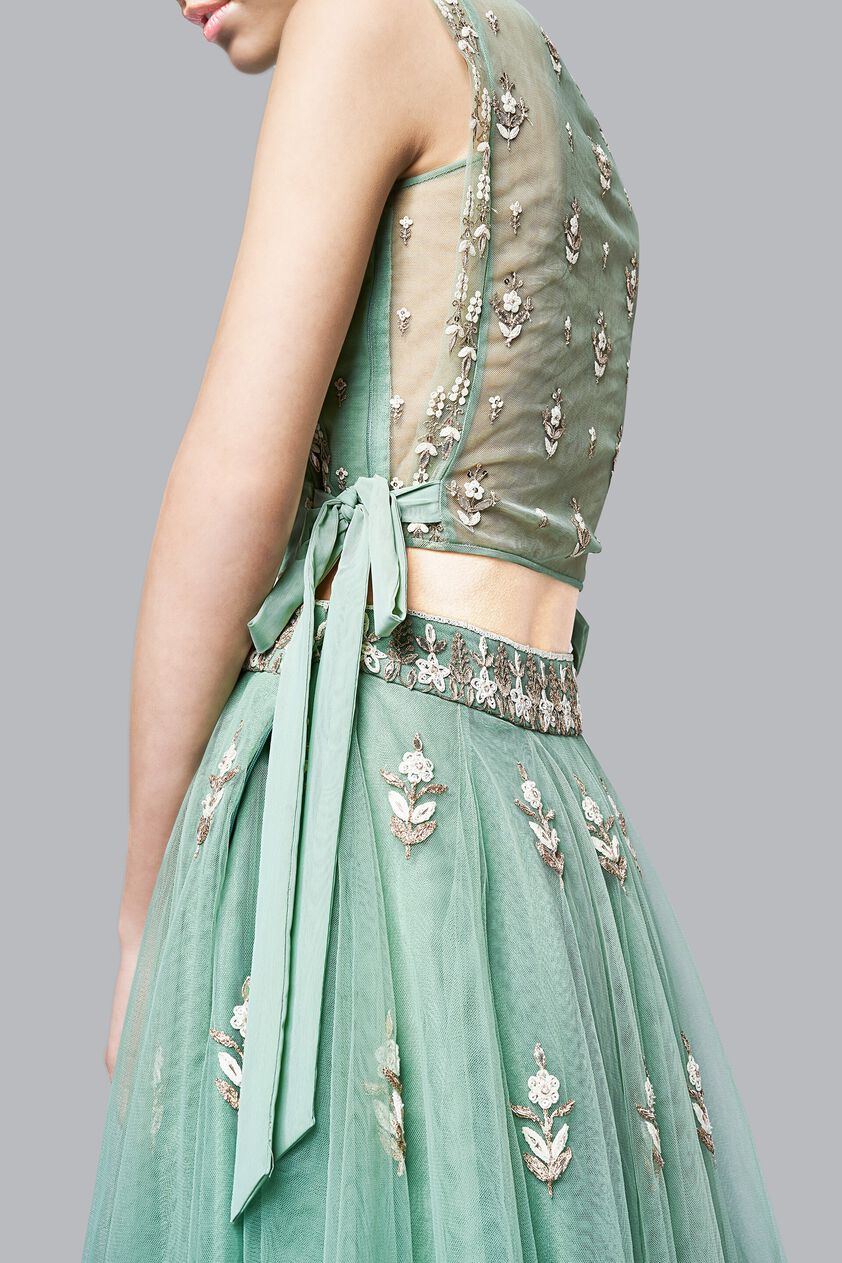 5 - Atreyi Crop Top and Skirt, image 5