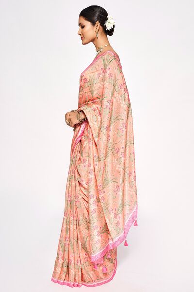Kyna Saree -  Coral