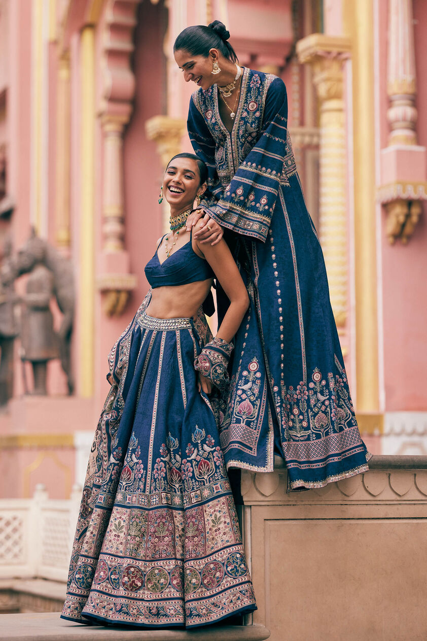 Azka Lehenga - Blue, Blue, image 7