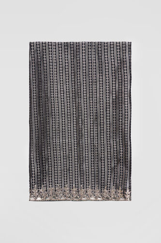Avabha Handwoven Benarasi Silk Saree - Grey, Grey, image 12