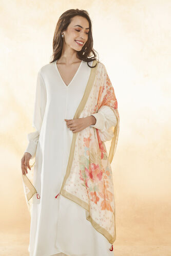 Calfuray Dupatta - Cream, Cream, image 1