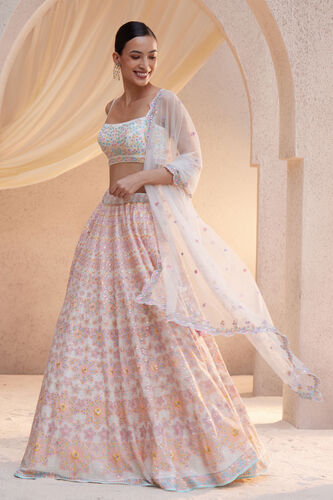 Thamarai Embroidered Lehenga Set - Natural, Natural, image 2