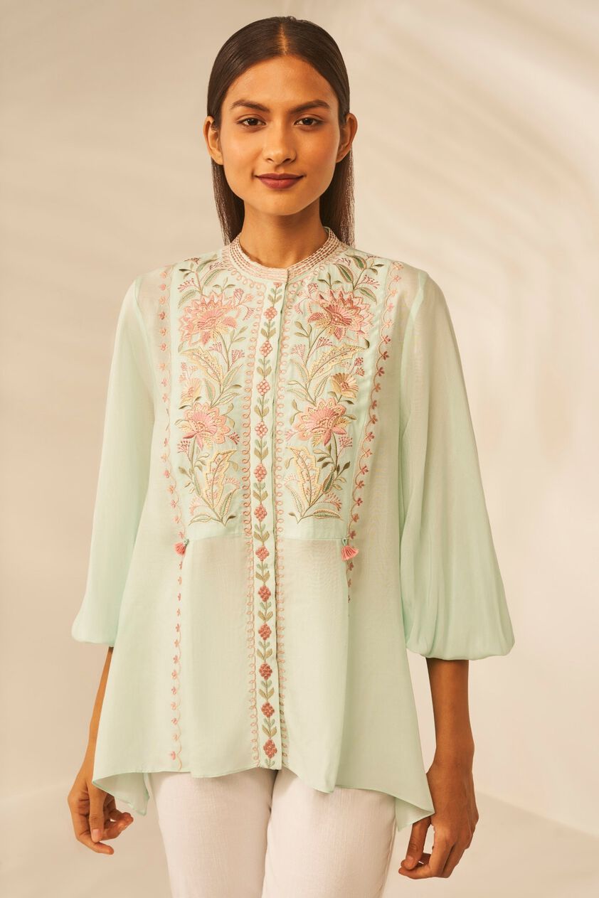 1 - Nuala Top - Ice Blue, image 1