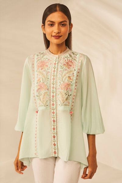 Nuala Top - Ice Blue