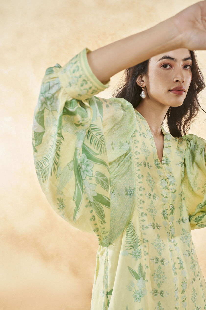 Emaline Silk Dress - Yellow, Yellow, image 6