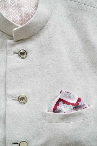 Ohas Pocket Square - Off White, Off White, image 3