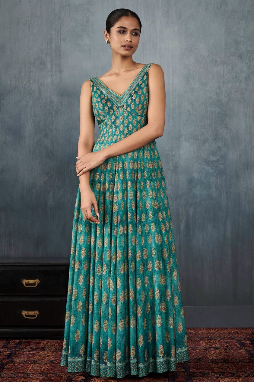 1 - Usharvi Gown – Blue, image 1